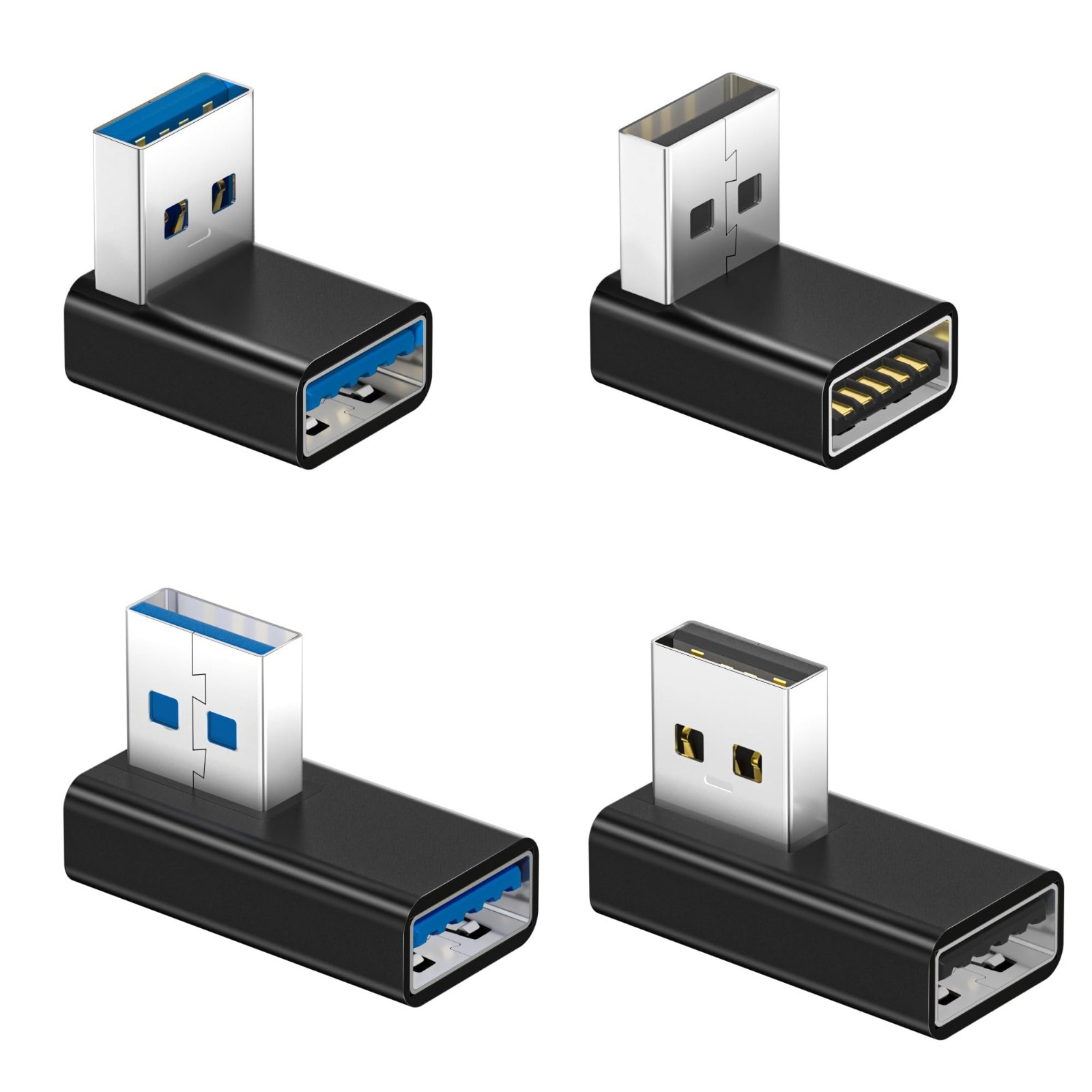 90 Degree USB 3.0 Adapter Right Angle Extender Converter 4P for Easy Connection