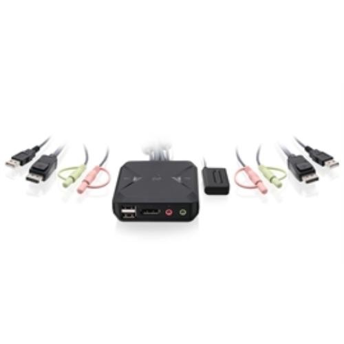 IOGEAR 2-Port USB DisplayPort Cable KVM Switch (GCS52DP)