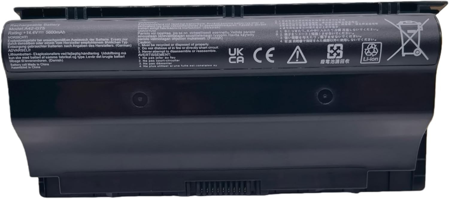 A42 G75 Replacement Laptop Battery Compatible with ASUS G75V G75VM G75VW G75VX