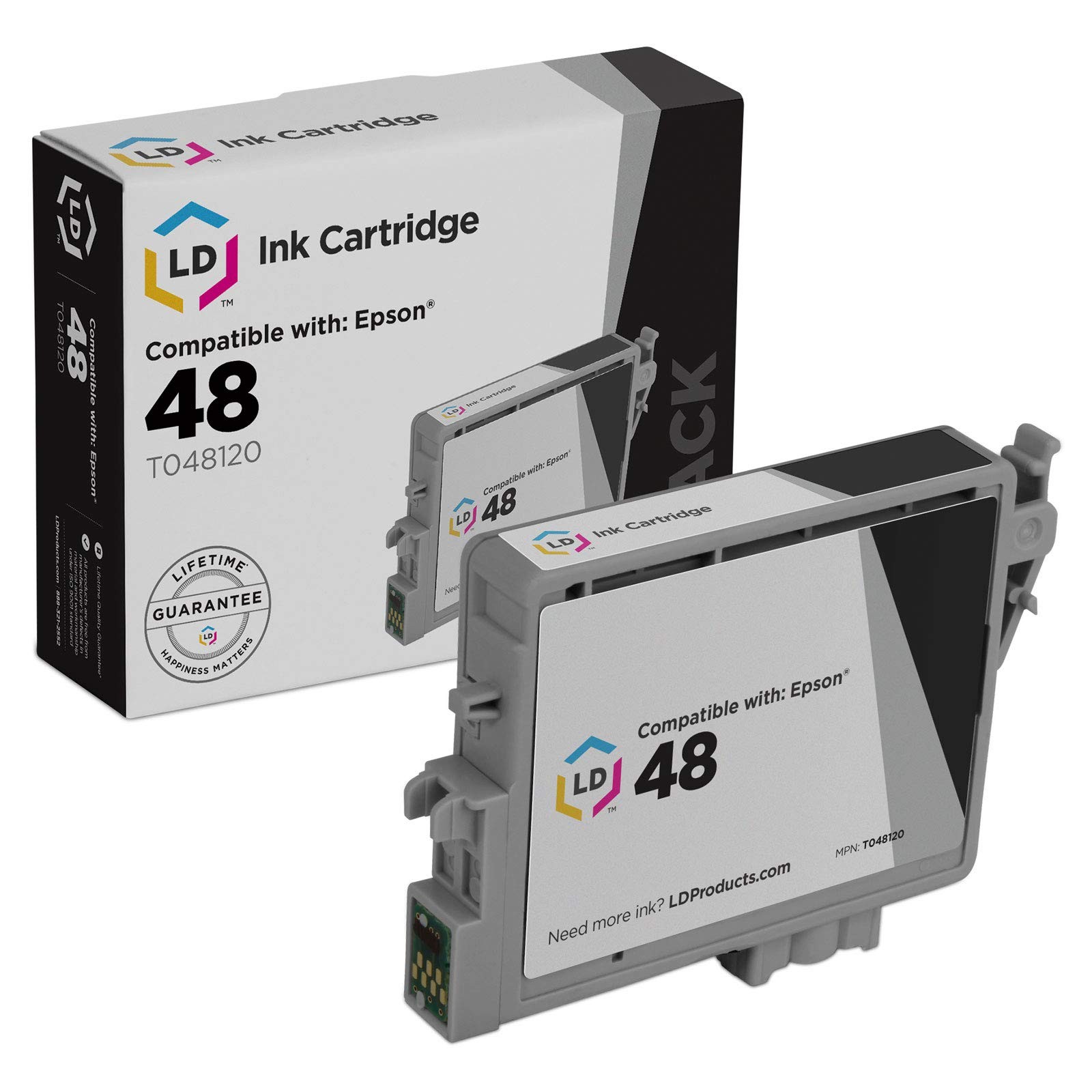LD Replacement T048120 48 Black Ink for Epson T048 RX500 RX600 RX500 R300M