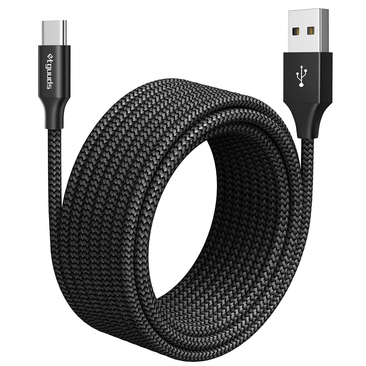 Long USB C Cable 12ft, 1-Pack, Braided USB A to USB C Charger Cable, Type C Char