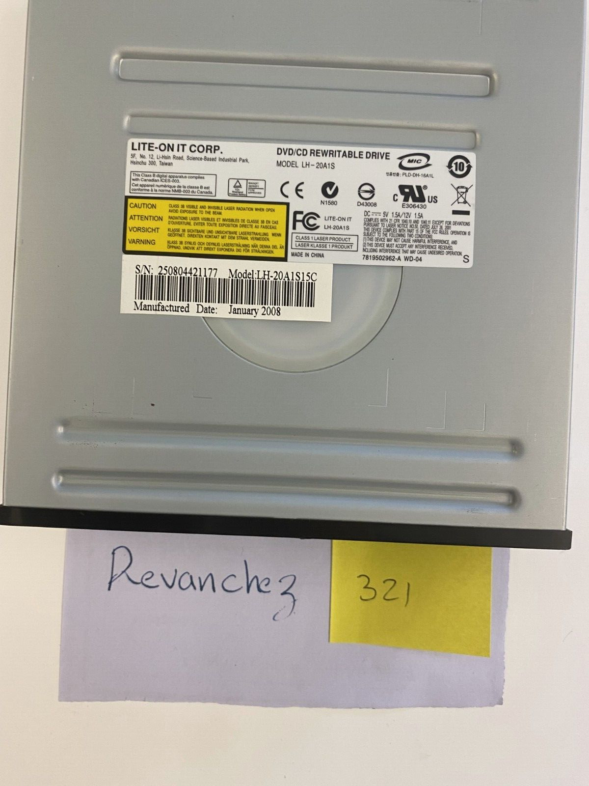 Philips Lite-On LH-20A1S Internal DVD±RW-DL 20X DVD Writer SATA
