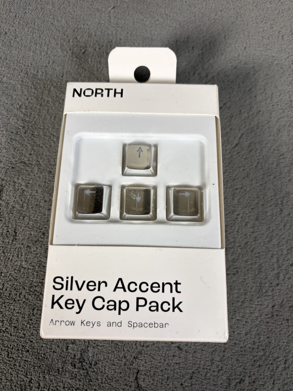 NORTH Silver Accent Key Cap Pack for Mechanical Keyboards Arrow Keys Spacebar