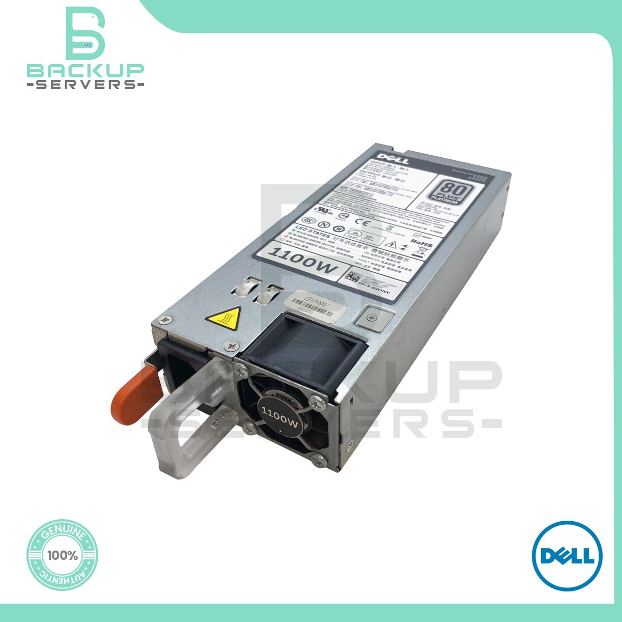 GYH9V Dell PowerEdge 80+ Platinum 1100W Hot Swap Redundant Power Supply 0GYH9V