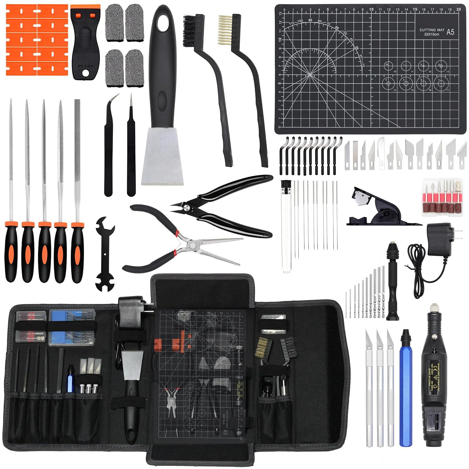 3D Printing Tool Kit with Storage Bag for 3D Printer Post Processing