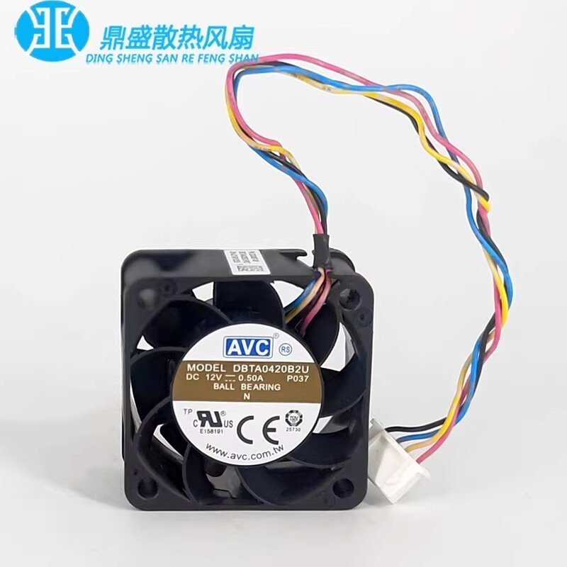 AVC DBTA0420B2U 4020 DC12V 0.50A 4-Pin PWM High Speed Cooling Fan