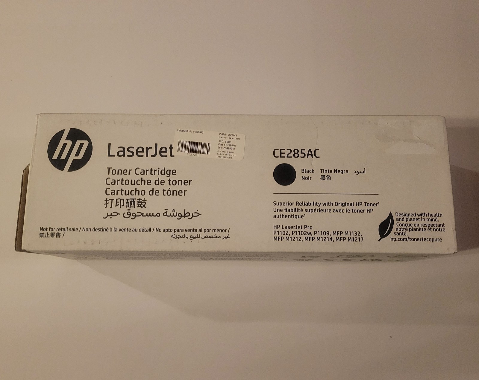 HP CE285AC Laserjet Toner Cartridge - Black BRAND new In Open Box