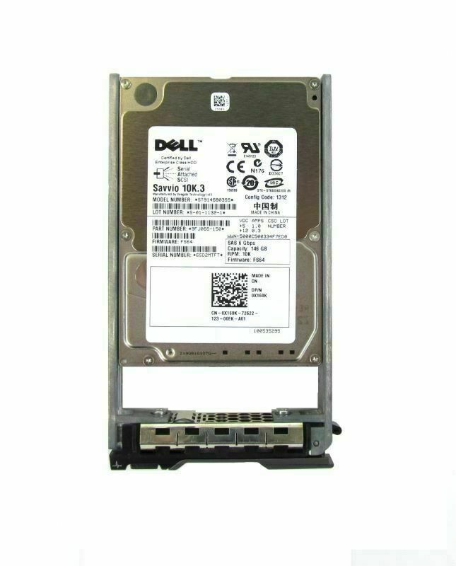 FOR DELL X160K X829K ST9146803SS 146GB 10K 6Gbps 2.5" SAS  HARD DRIVE with tray