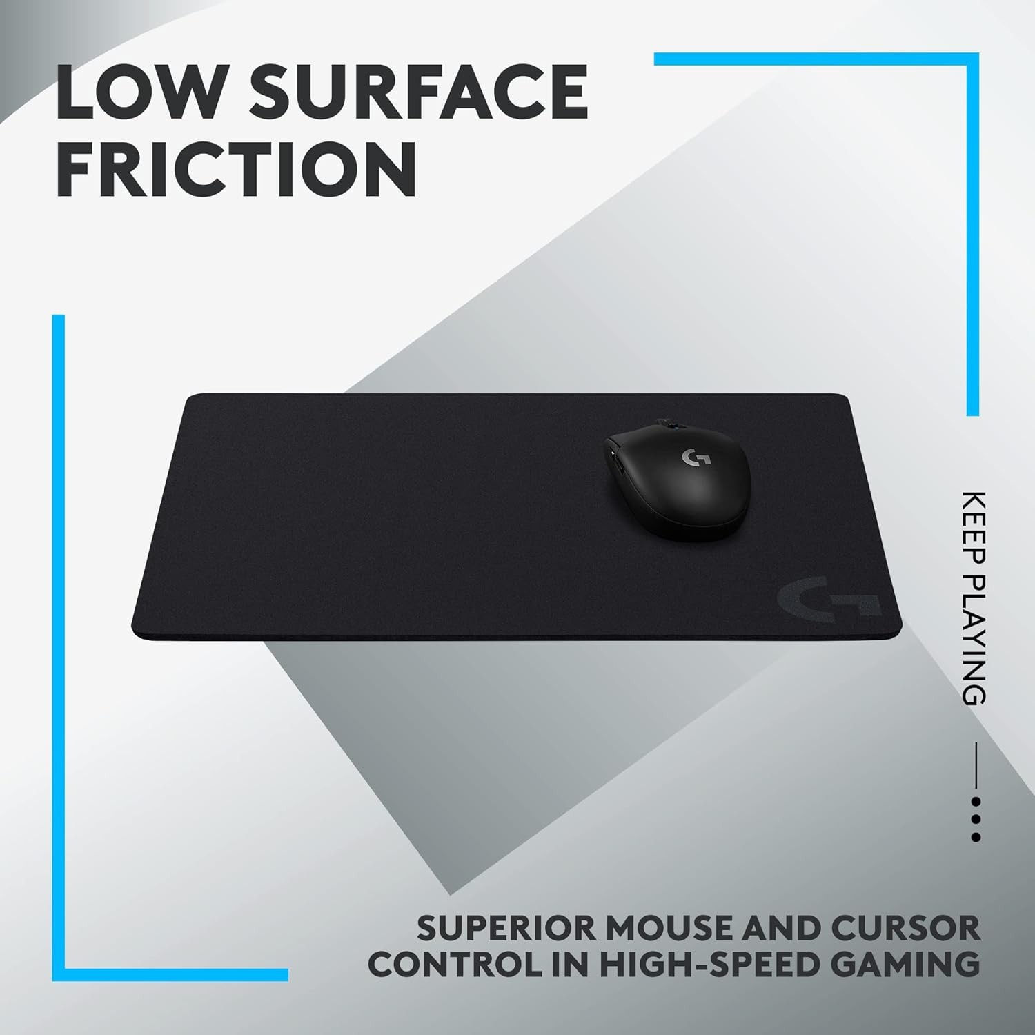 Logitech G440 Hard Gaming Mouse Pad Black Optimized for Gaming Sensors Non Slip