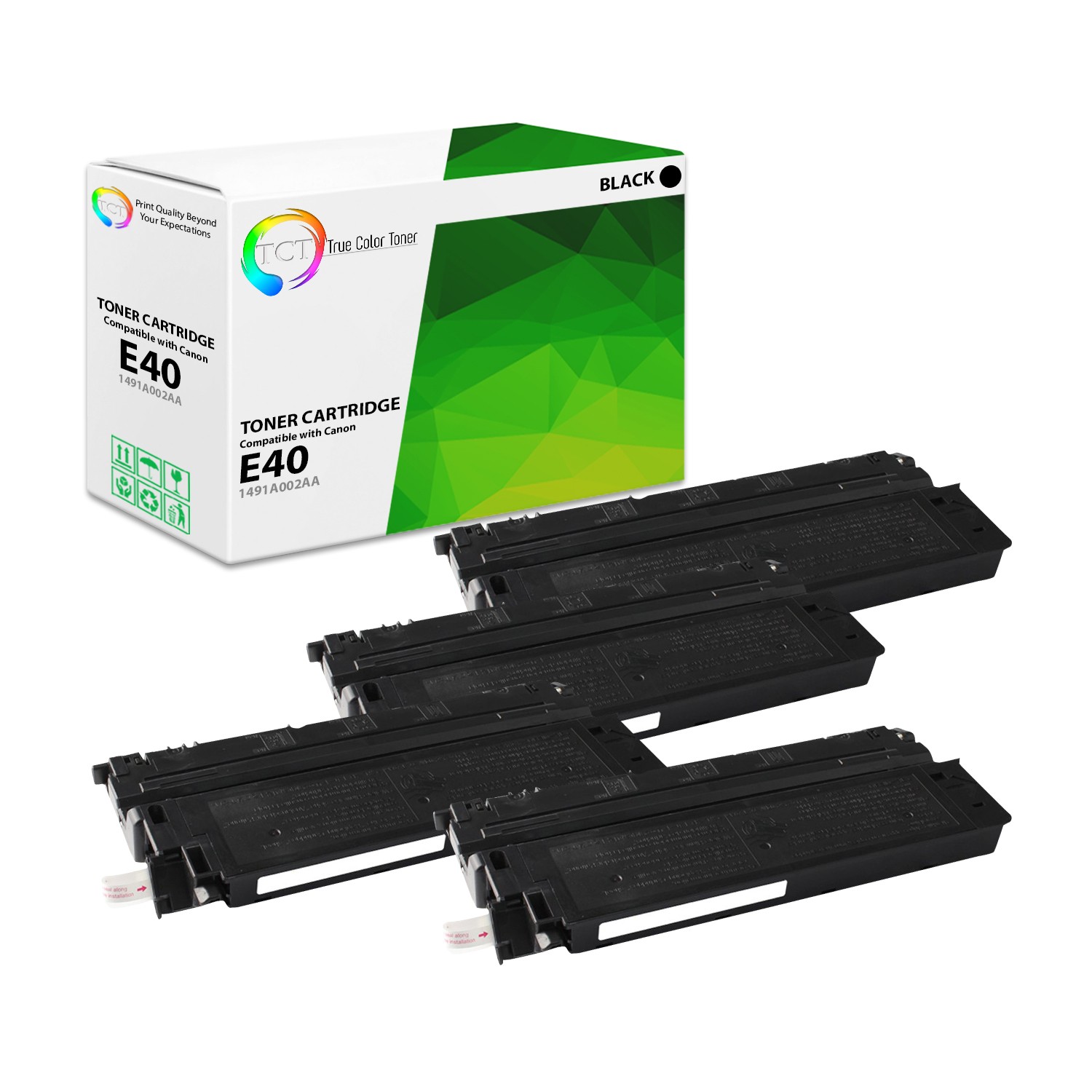 TCT 4PK E40 - 1491A002AA Black Toner Cartridges For Canon PC940 PC920 PC921