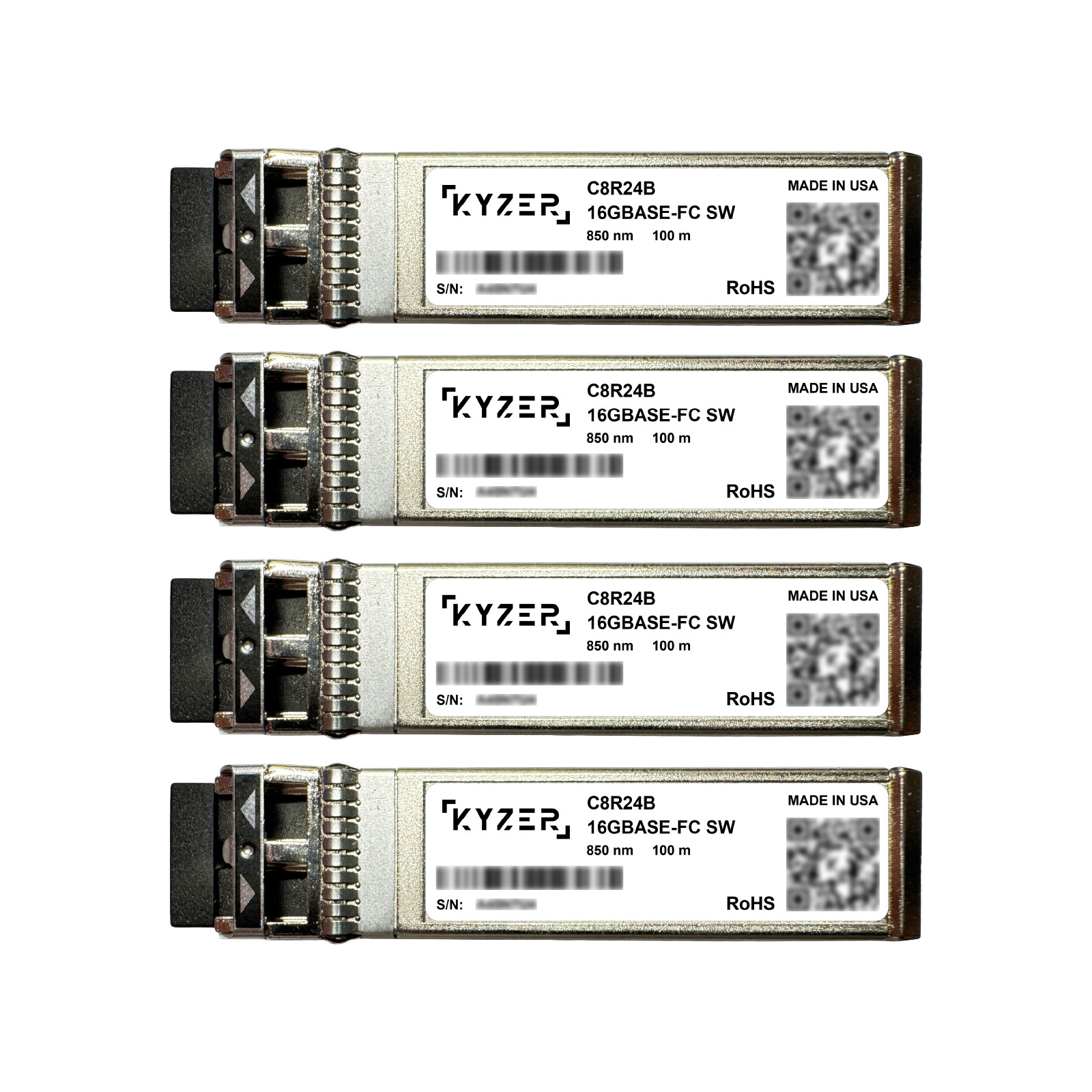 HP/HPE C8R24B 720999-002 876143-001 MSA 16GB SW SFP+ Transceiver (4 Pack)