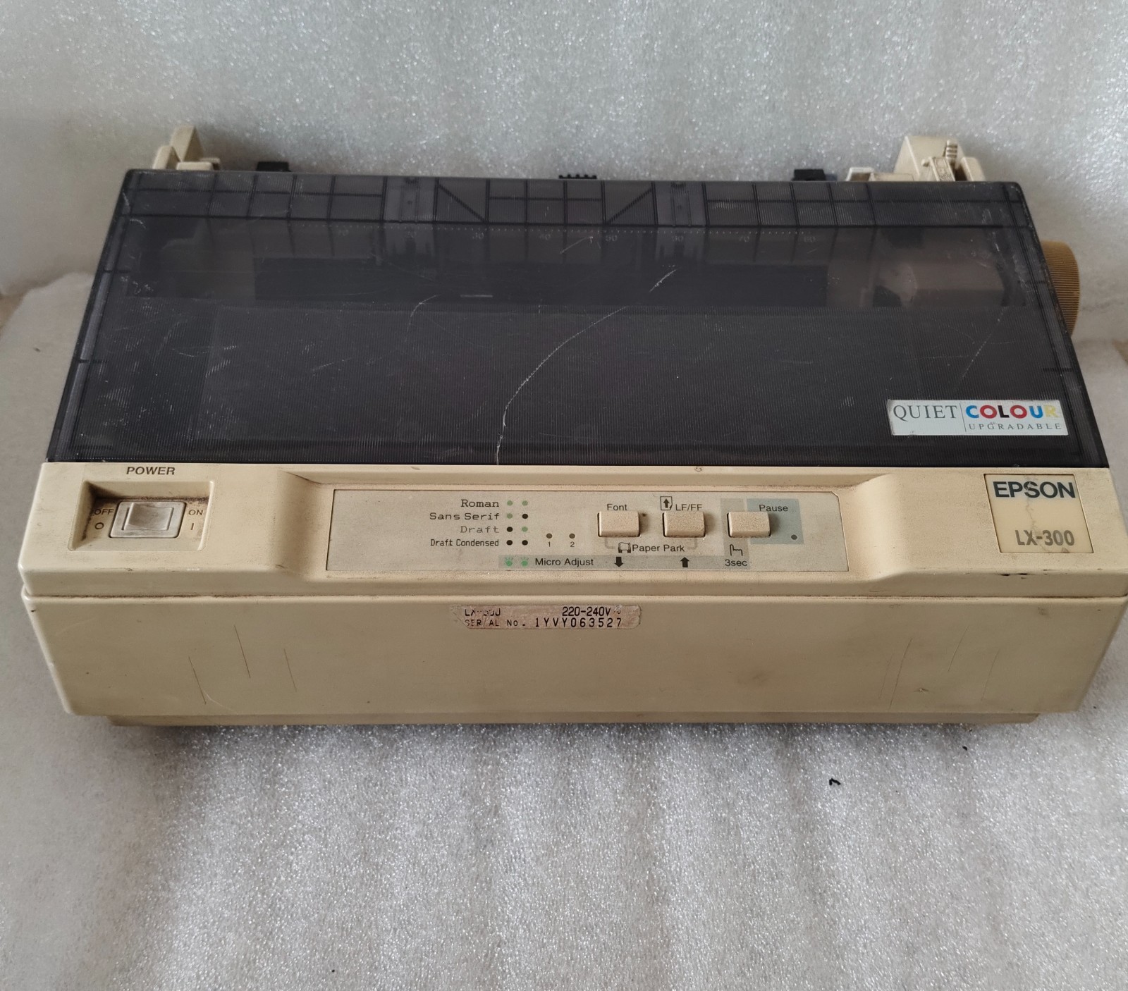 EPSON PRINTER LX-300 MODEL P850A INPUT 220-240 VAC