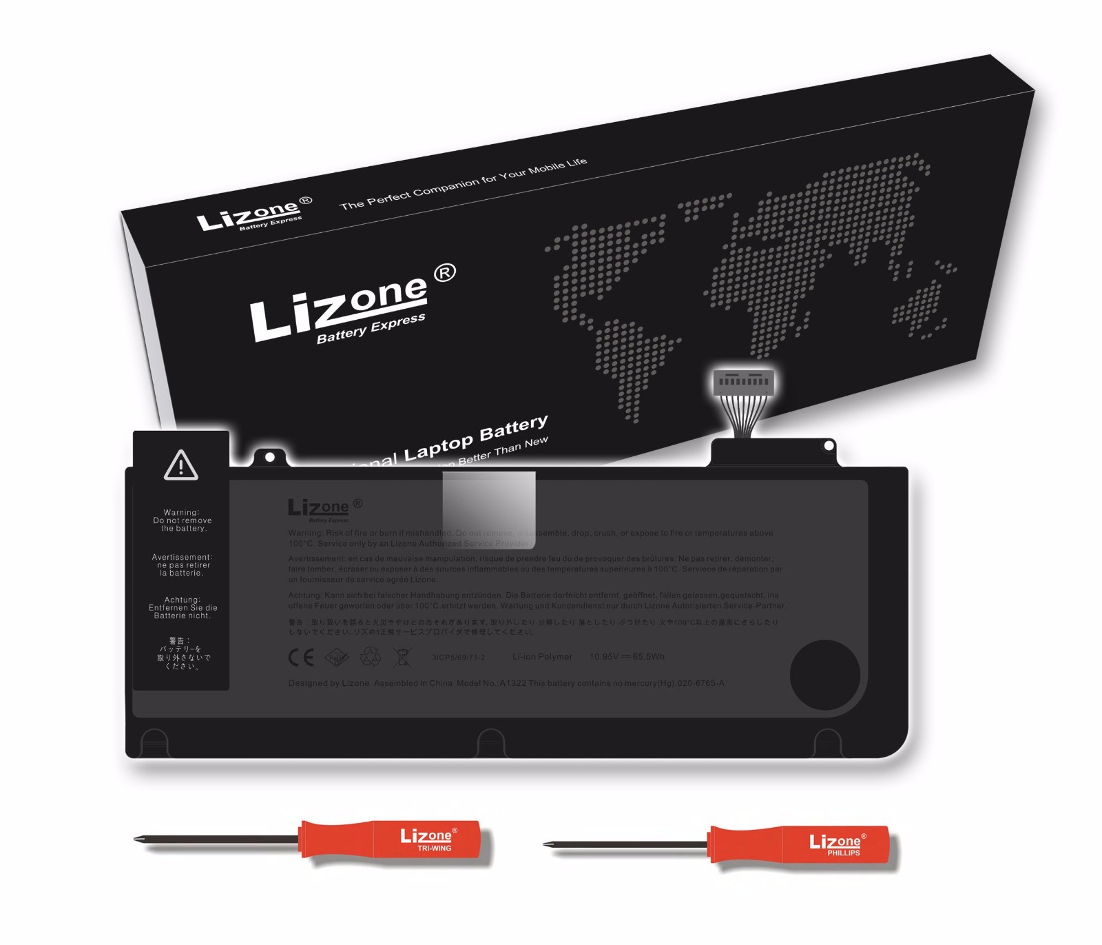 Lizone Laptop Battery for Apple MacBook Pro 13 inch A1322 A1278 Early Mid Late