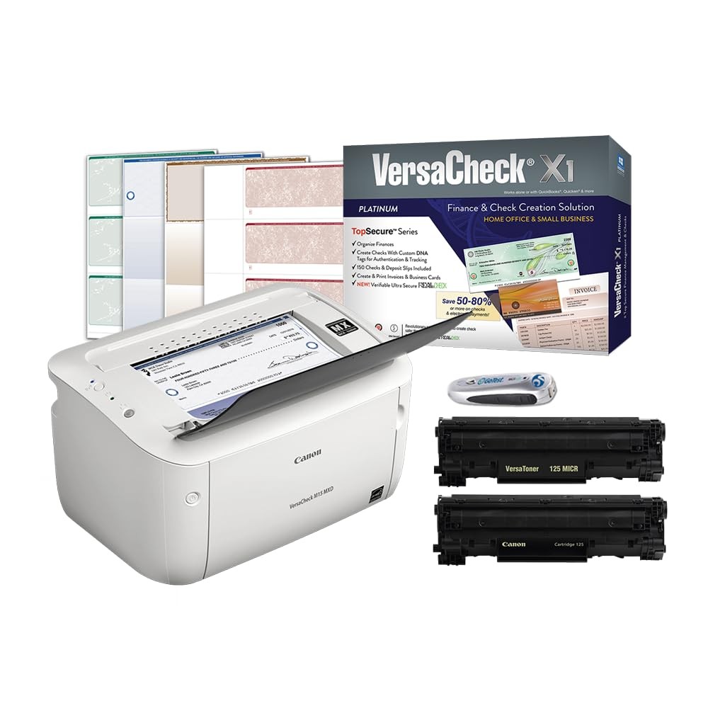 Printer VersaCheck M15 MXD MICR Black with X1 Software Bundle Check Platinum