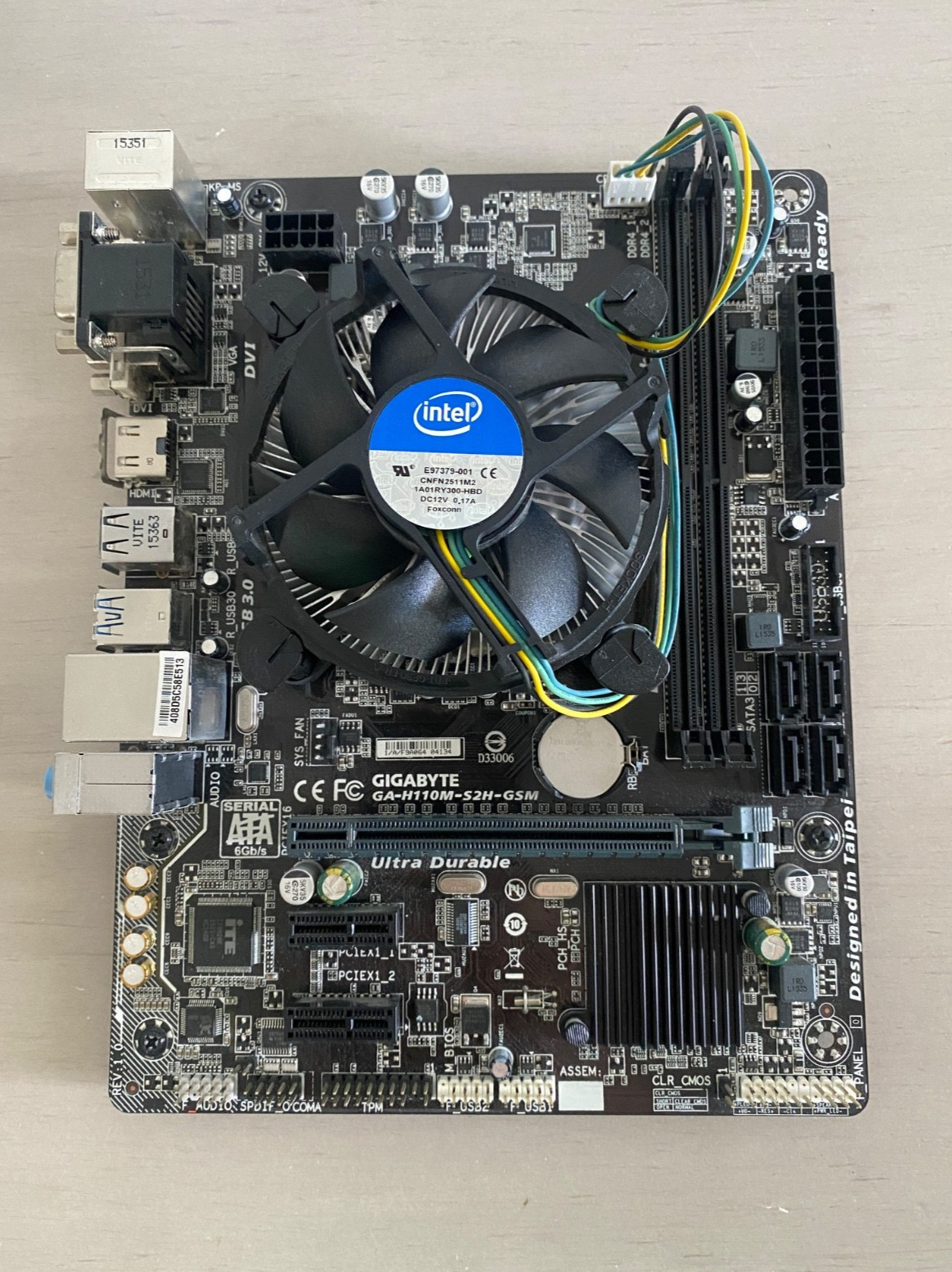 GENUINE Gigabyte GA-H110M-S2H-GSM Core i7-6700, 8GB RAM Motherboard w/ IO Shield