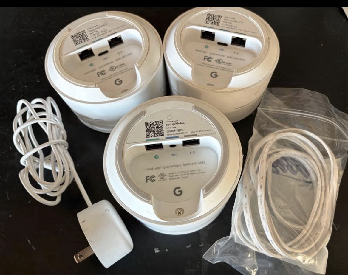 Google Mesh AC1200 Wifi (3pk) + DOCSIS 3 Cable modem (1Ghz)