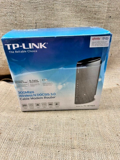 TP-Link TC-W7960 300Mpbs Wireless N DOCSIS 3.O Cable Modem Router*New