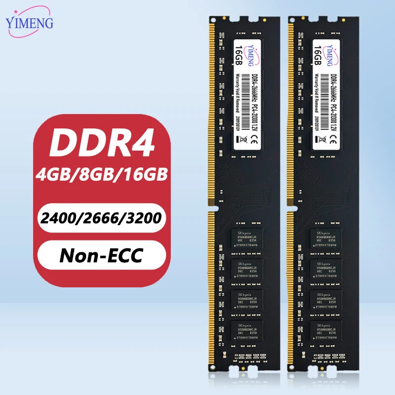 DDR4 4GB 8GB 16GB Desktop Memories Ram 2133 2400 2666 3200Mhz 288Pin PC4 17000 1