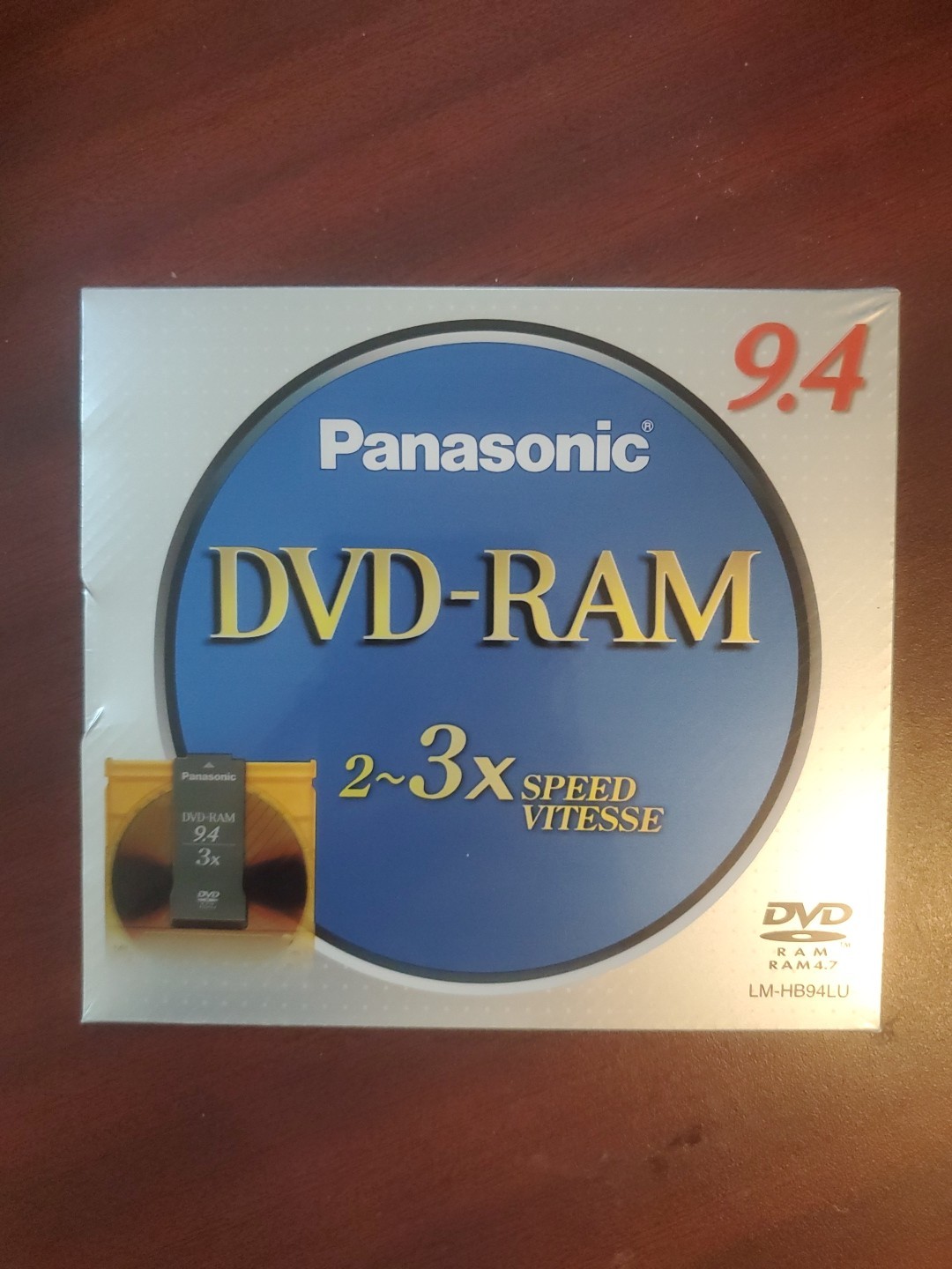 Panasonic 2-3x Speed Double-sided 240 minute (9.4GB) DVD-RAM Disc Sealed