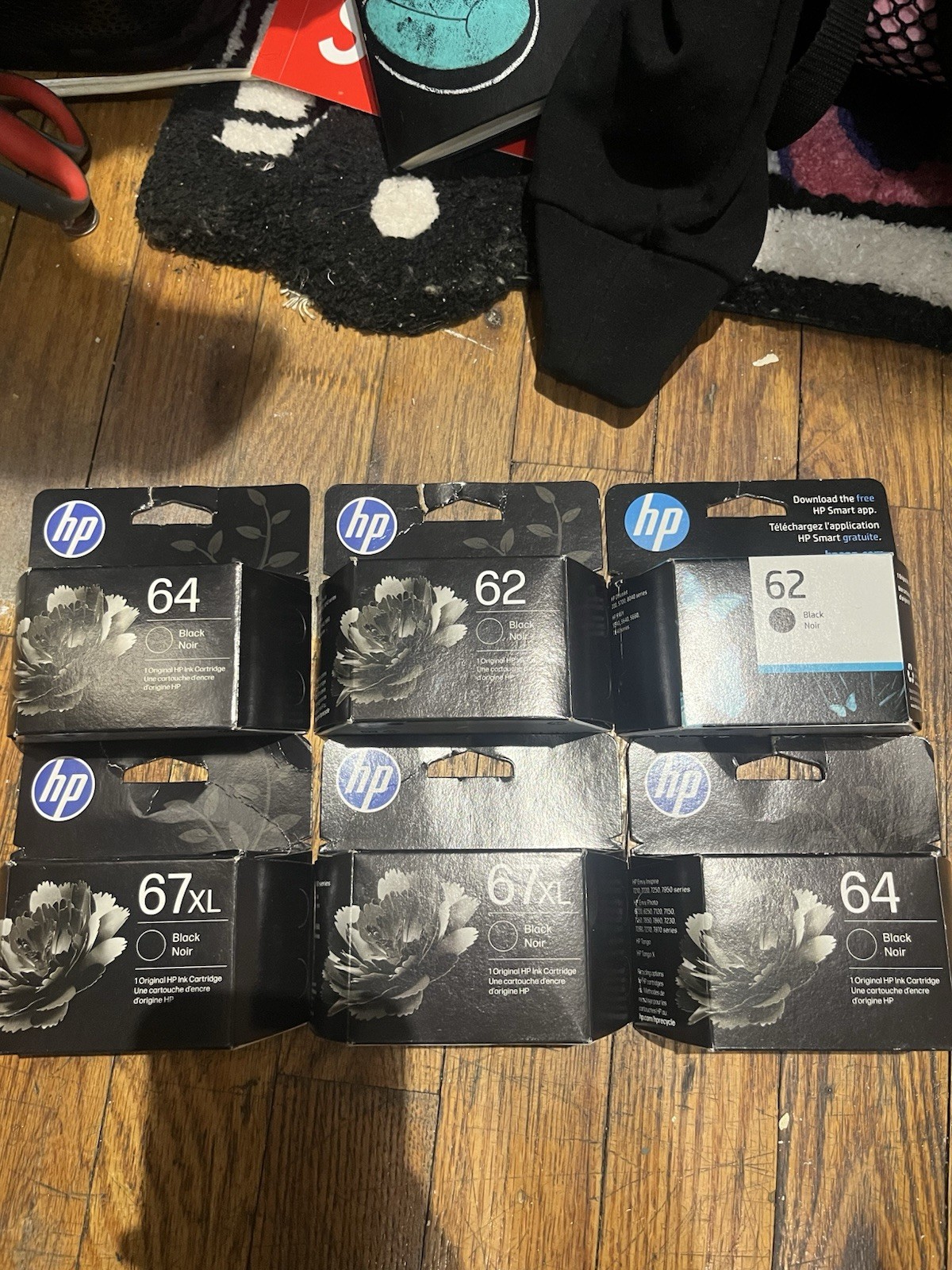 HP 67XL Black Ink Cartridges Bundle Of  6 