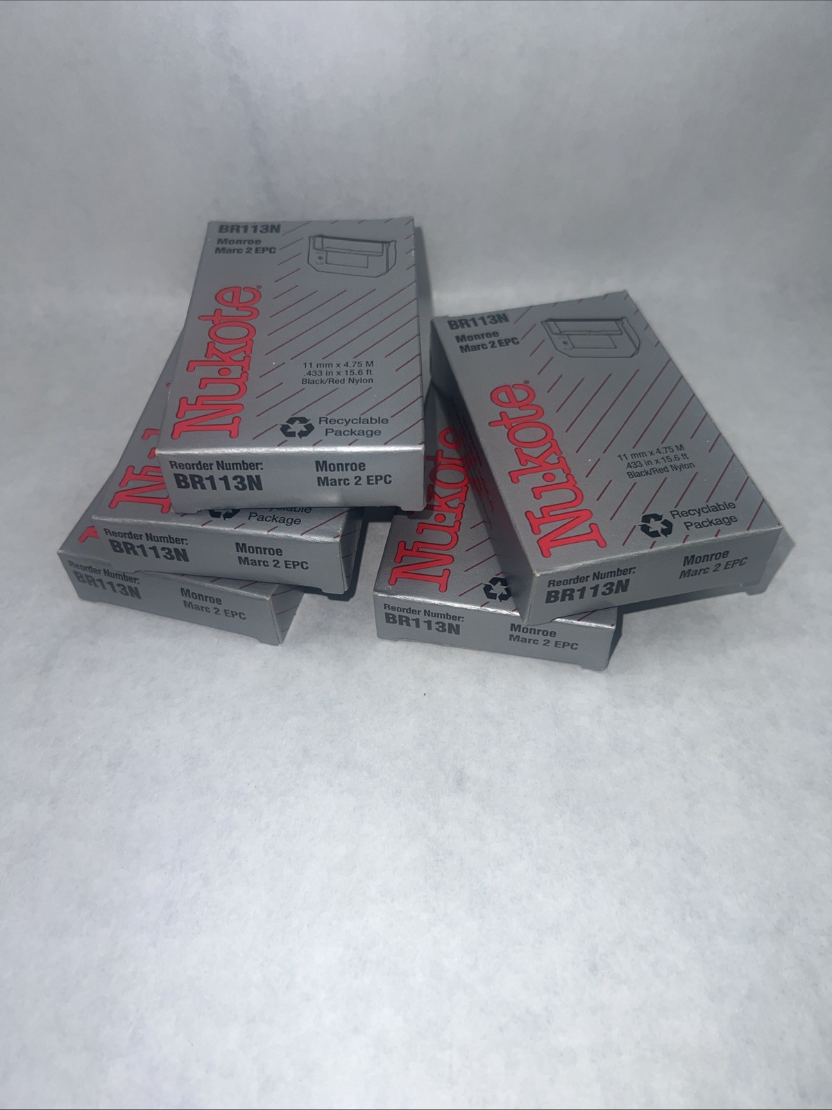 Lot of 5 -  Nukote Model BR113N Cartridge Monroe Series Marc 2 EPC Black/Red