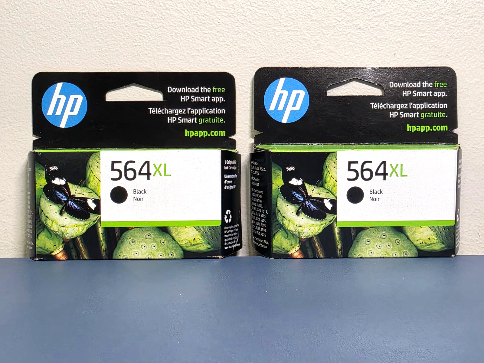 2PK Genuine HP 564XL Black High Yield Ink CN684WN NEW SEALED Warranty 07/2025