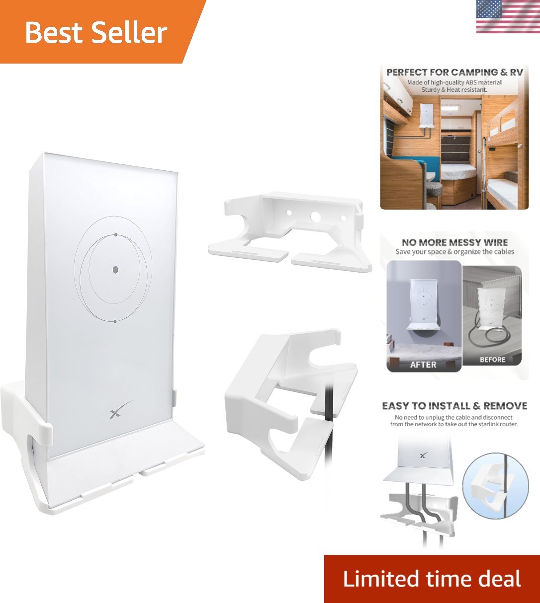 Elegant Wall Mount for Starlink: Effortless Installation & Cable Organization