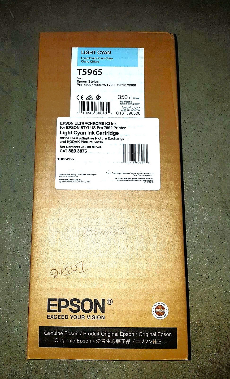 Genuine Epson T5965 Light Cyan Ink Cartridge Stylus Pro 7890 7900 EXP 2019-2020