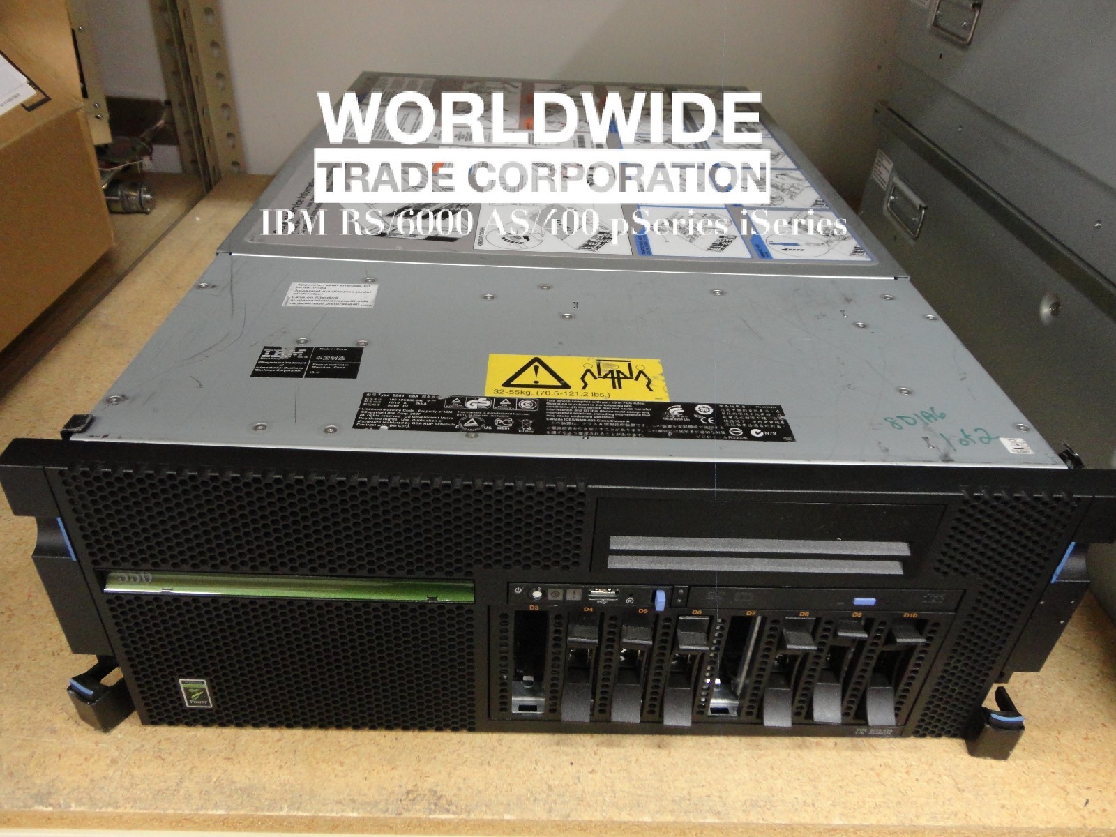 IBM 8204-E8A P550 8-Core P6 3.5GHz 32GB Mem 2x146GB Disk,Rails,4 month Warranty 