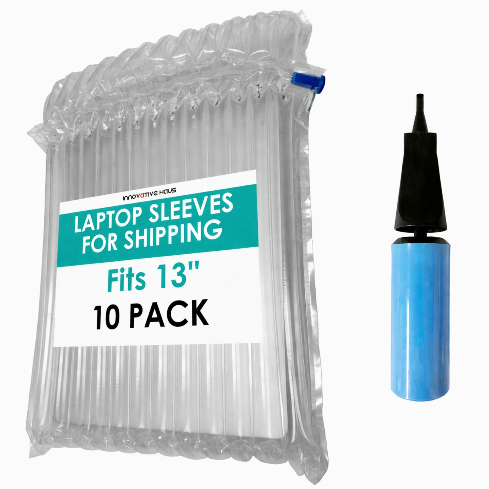 10 Pack Inflatable Laptop Protective Bags - Free Pump. Fits 13 Inch Notebooks