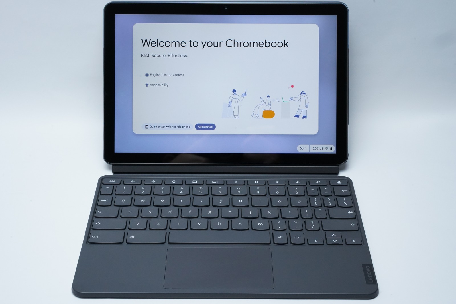 Lenovo IdeaPad Duet 10.1" 2-in-1 Chromebook Tablet Helio P60T 4GB 64GB eMMC