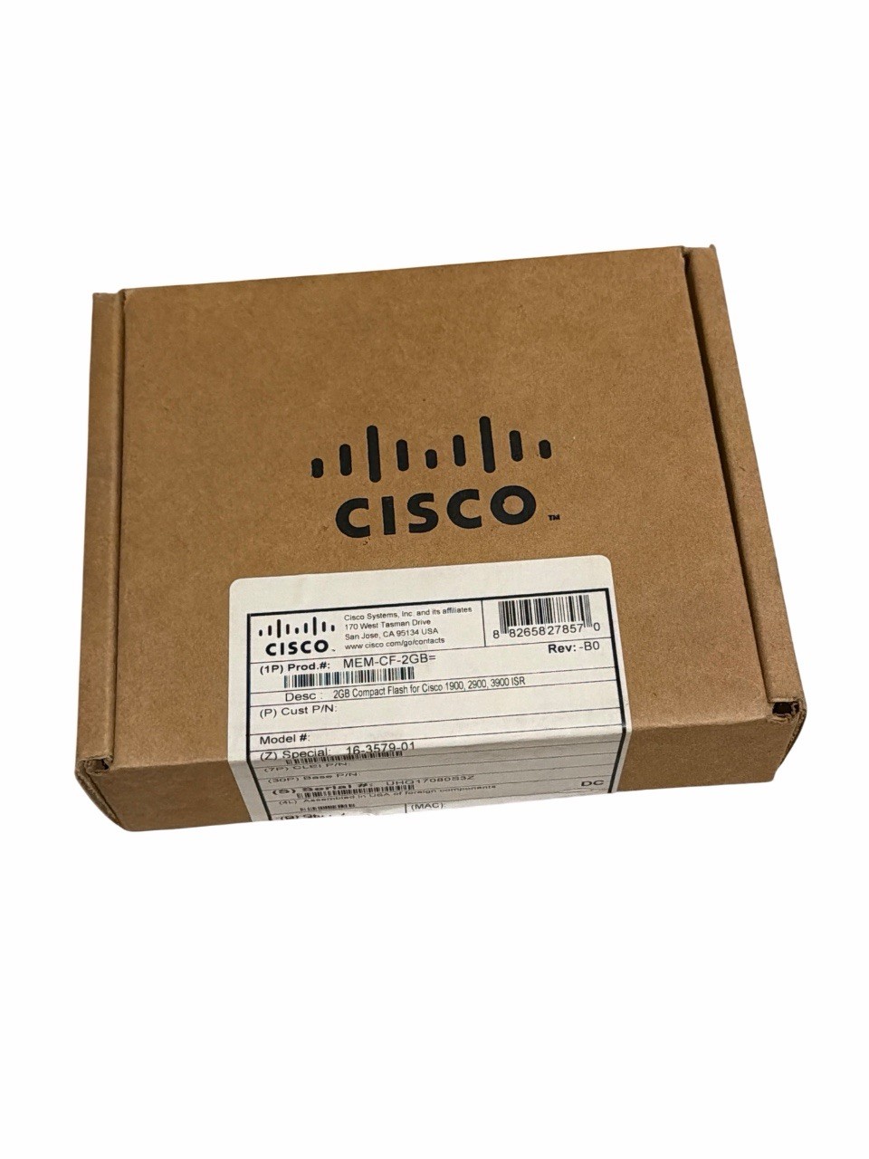 MEM-CF-2GB Memory Compact Flash Cisco 1900, 2900, 3900 ISR Router New F/S