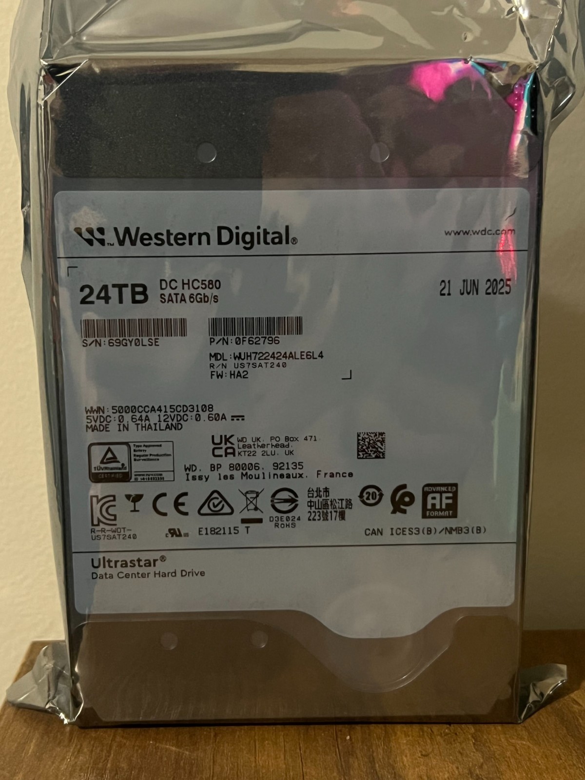 24TB Western Digital Ultrastar Enterprise Grade HDD (NEW) [OPEN BOX]