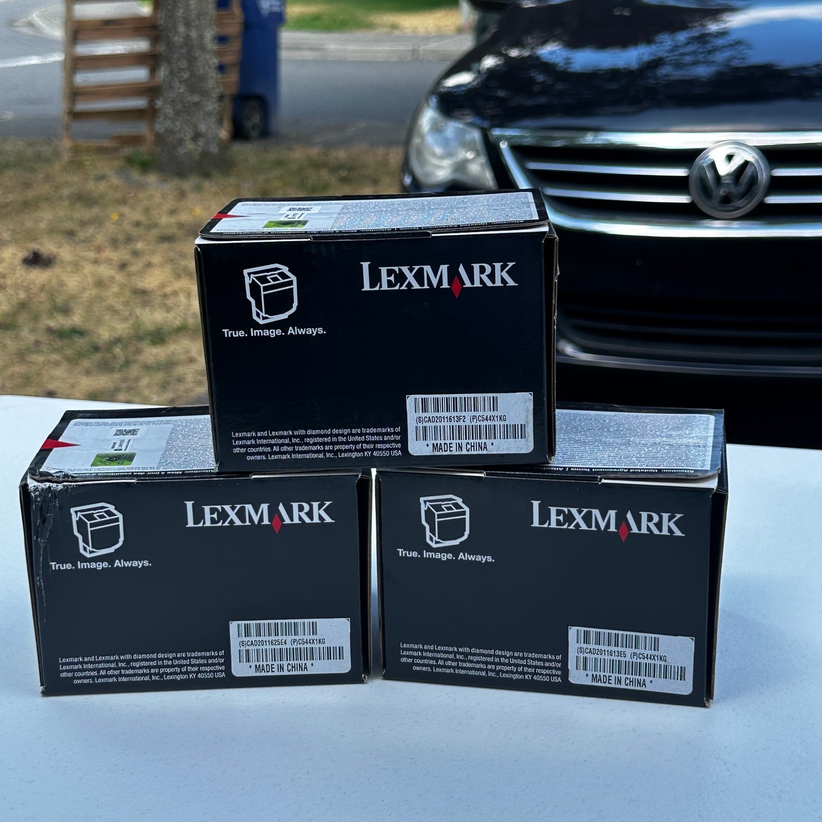 Set of 3 Genuine Lexmark C544X1KG Black Extra High Yield Toner Cartridge C544 C5