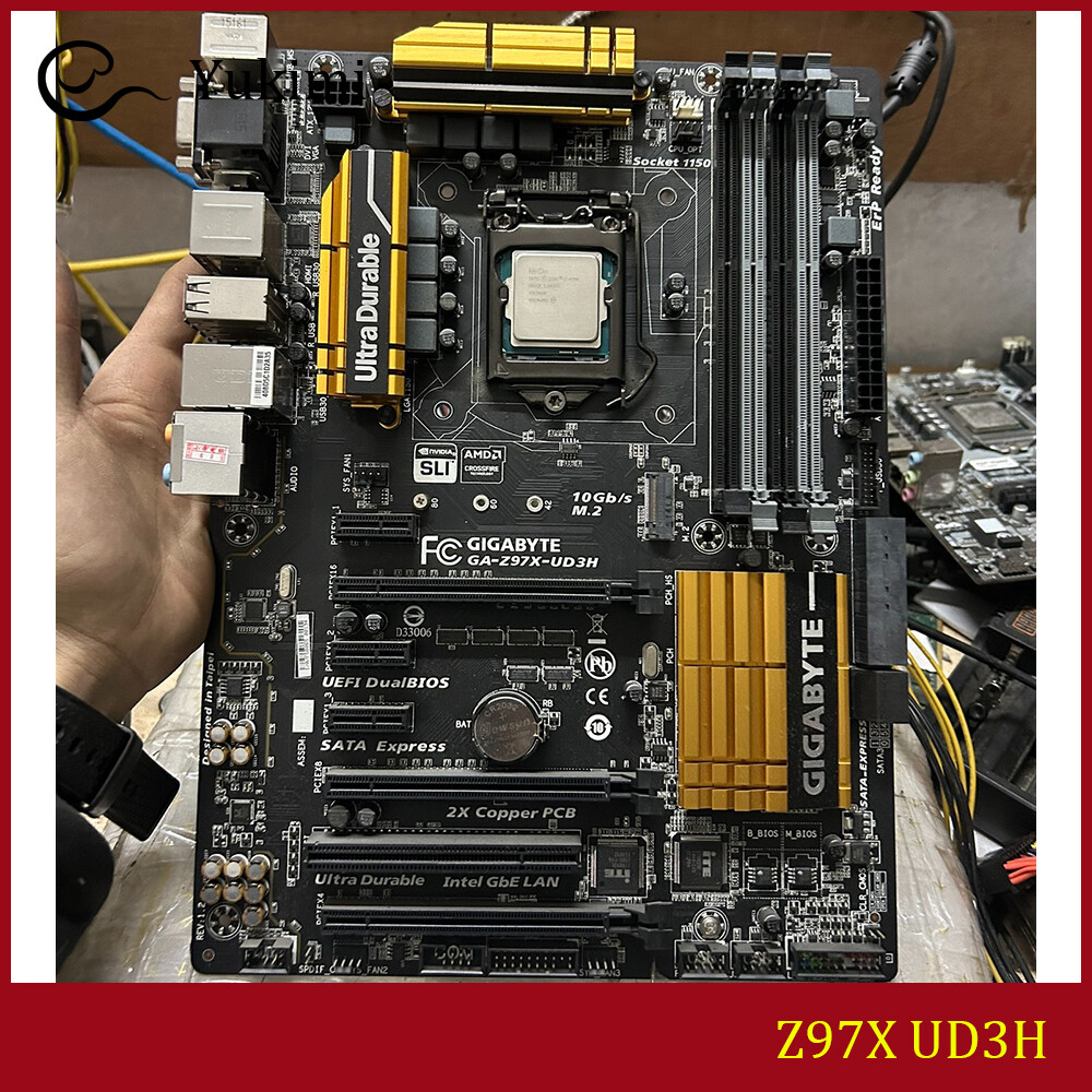 FOR GIGABYTE Z97X UD3H LGA 1150 VGA HDMI DVI 32GB Motherboard Test OK