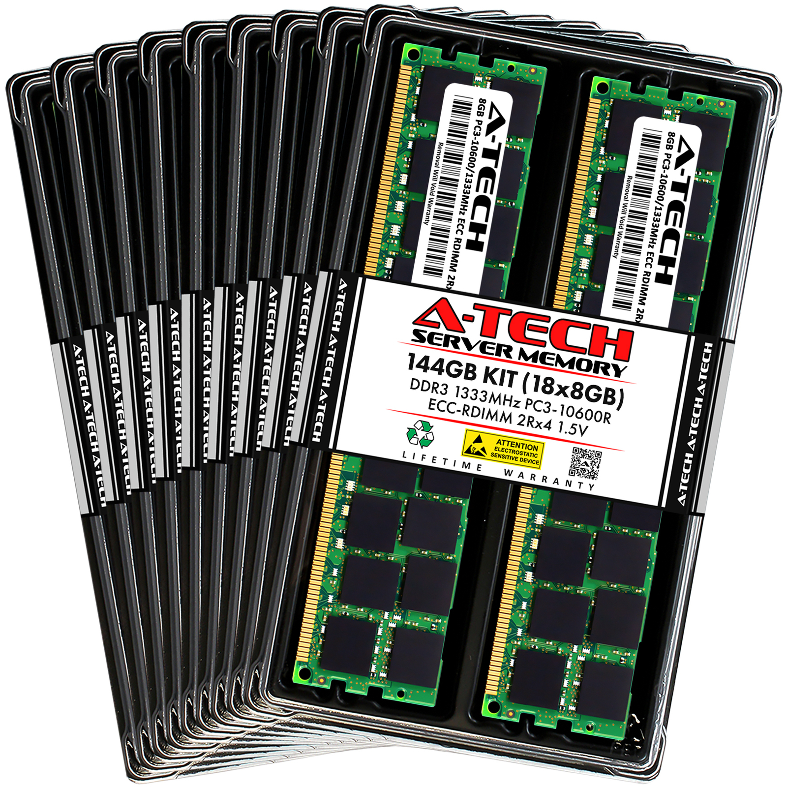 144GB 18x 8GB PC3-10600R RDIMM Supermicro X8DTU-6F+ X8DTU-6TF+ Memory RAM