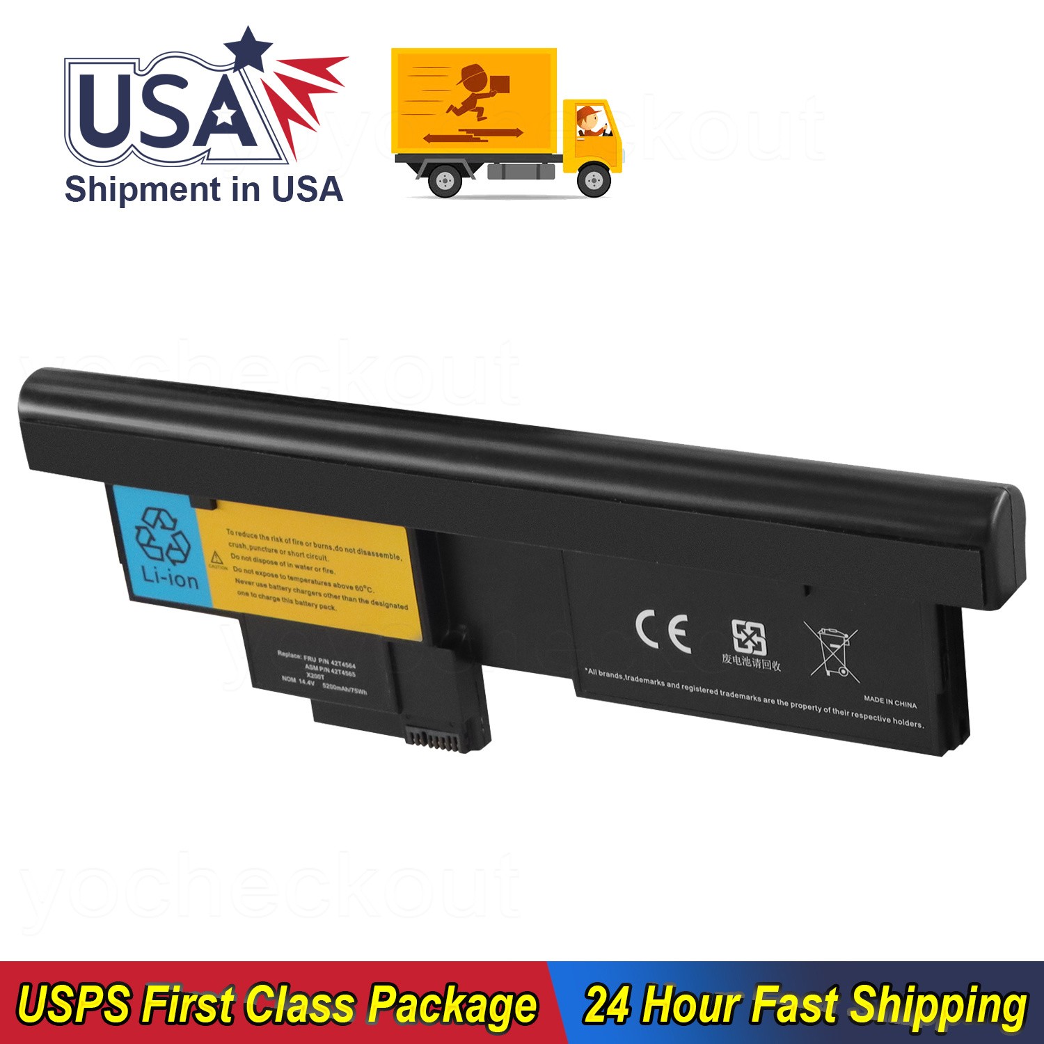 For Lenovo ThinkPad X201 X201-3323 X201i X201s Battery 42T4837, 43R9254, 43R9255