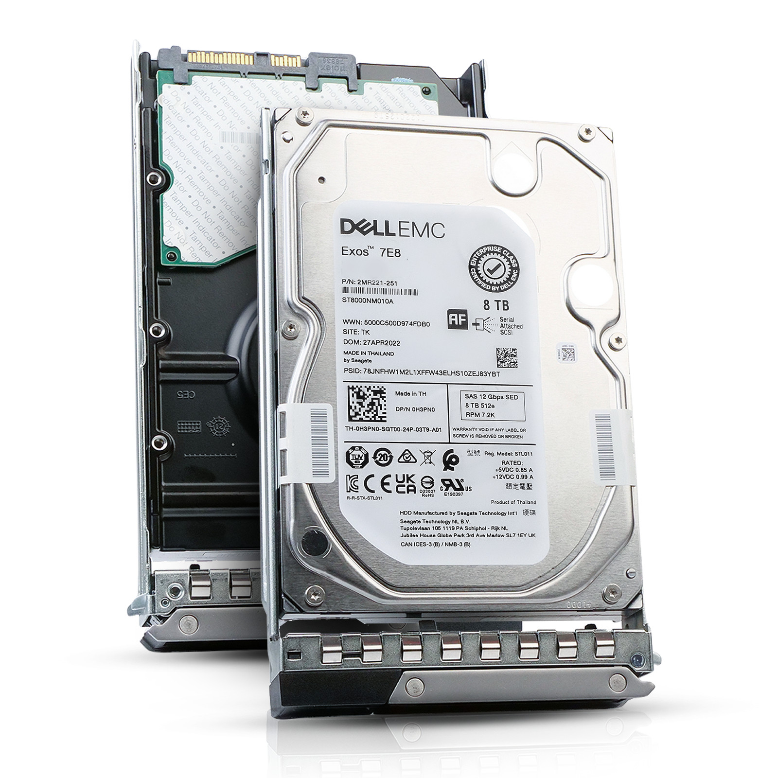 Dell 8TB 7.2K RPM SAS 12Gb/s 512e 3.5" Enterprise PowerEdge HDD H3PN0 G16