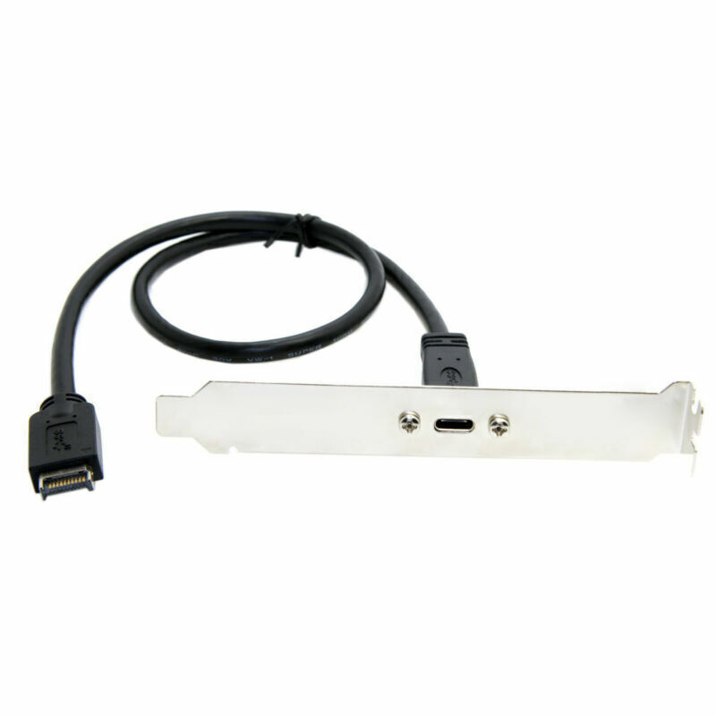 40cm USB 3.1 Front Panel Header to Type-C Female Extension Cable with Screw USA
