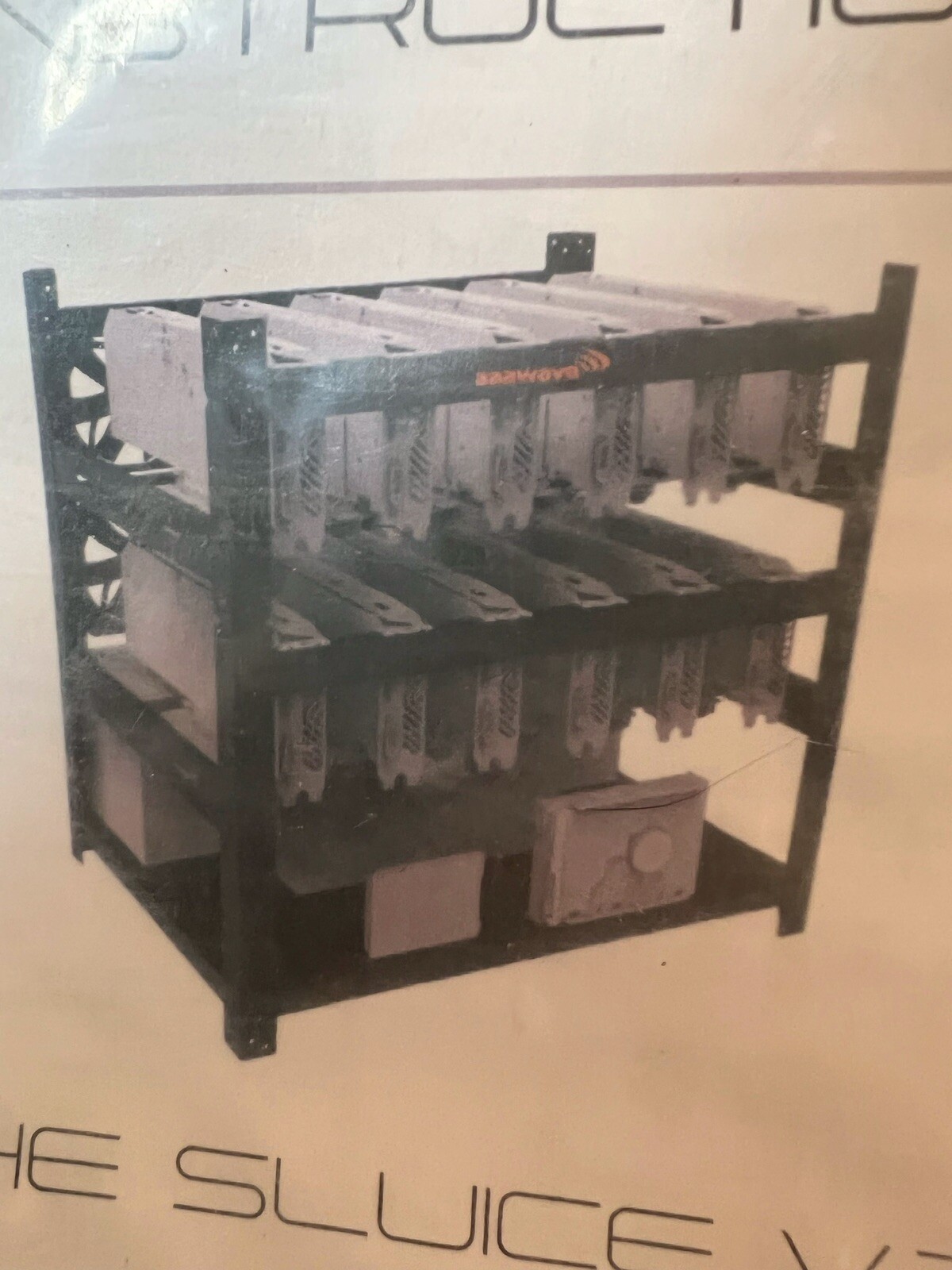 Aaawave The Sluice V.2 12 GPU Mining Rig Frame