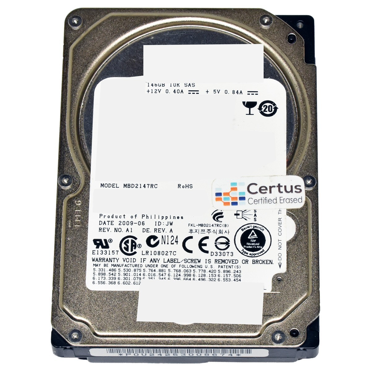Fujitsu 146GB 2.5" 10K 6G SAS HDD MBD2147RC