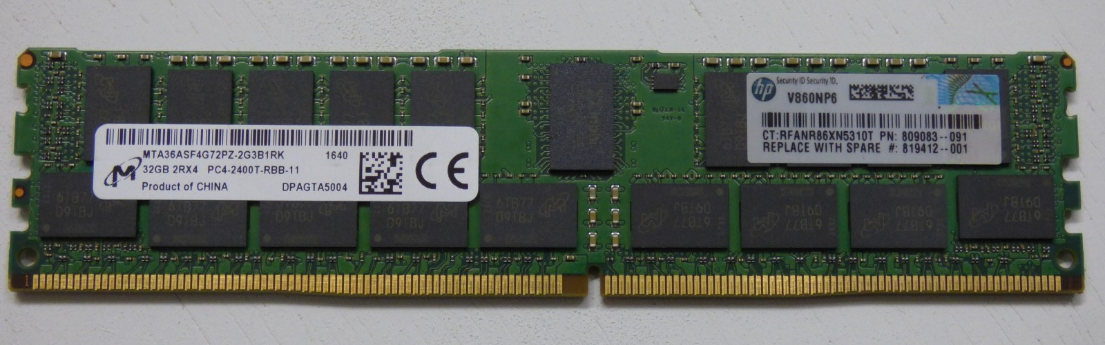 Micron 32GB 2Rx4 PC4-2400T DDR4 ECC RDIMM MTA36ASF4G72PZ-2G3B1RK Multi-Qty