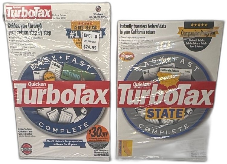 Turbotax Complete Plus State California 1998 Vintage Quicken Windows 95 98