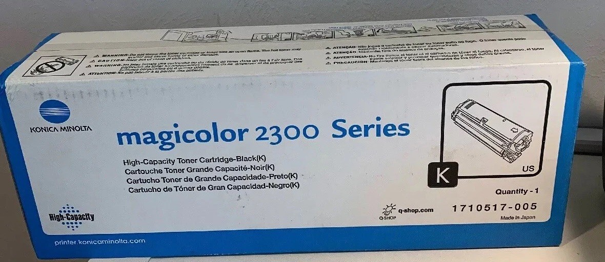 Genuine Konica Minolta Magicolor 2300 Black Toner 1710517-005 High Capacity New