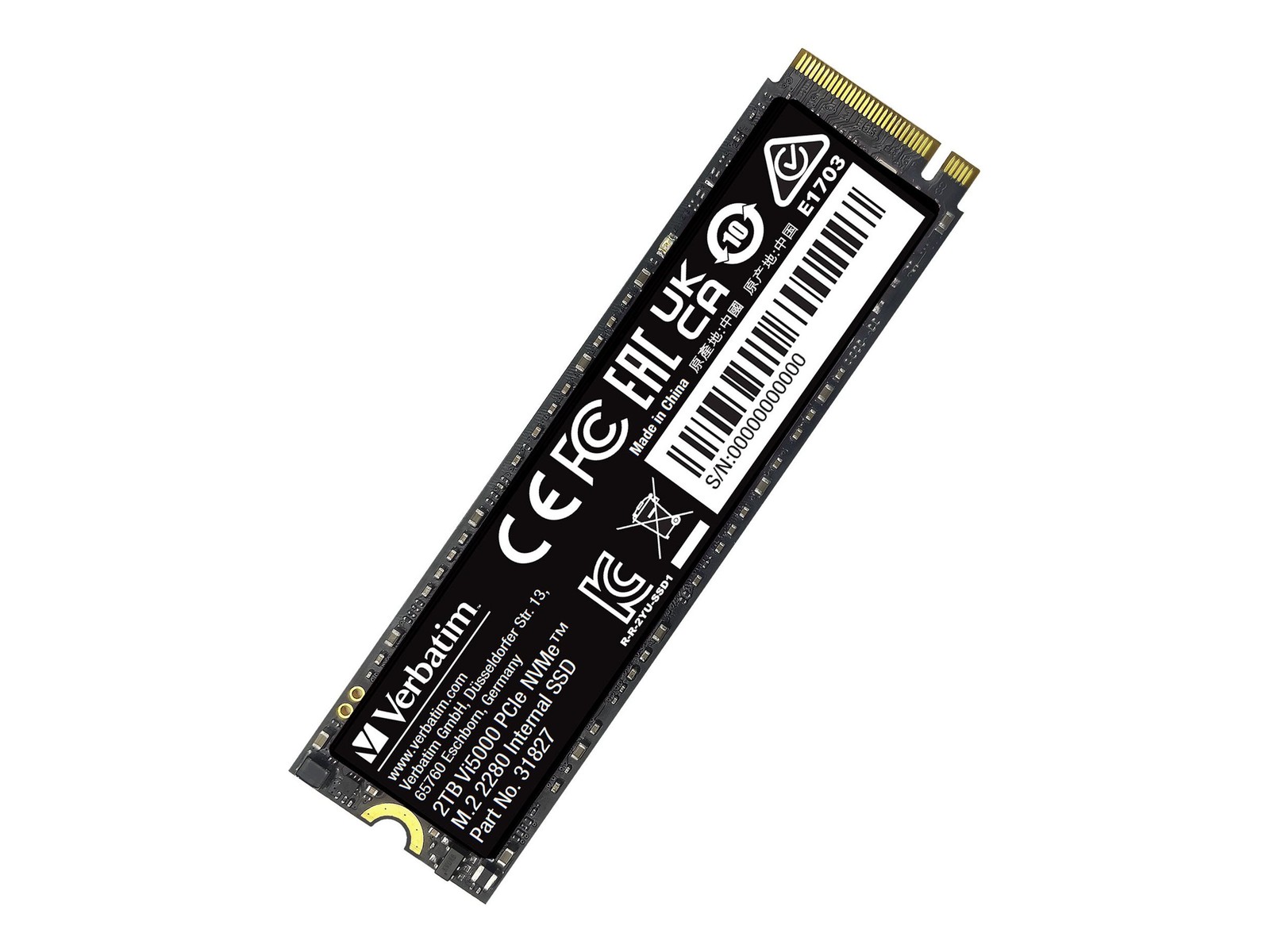 Verbatim Vi5000 SSD 2 TB internal M.2 2280 PCIe 4.0 x4 M.2 2280 31827