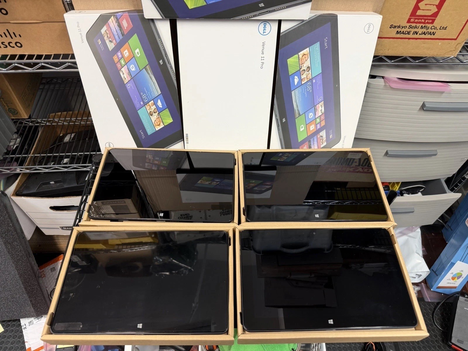 Lot Of 9x: Dell Venue 11 Pro i5-4300Y i3-4020Y i3-4030Y (Working, Sticky Backs)
