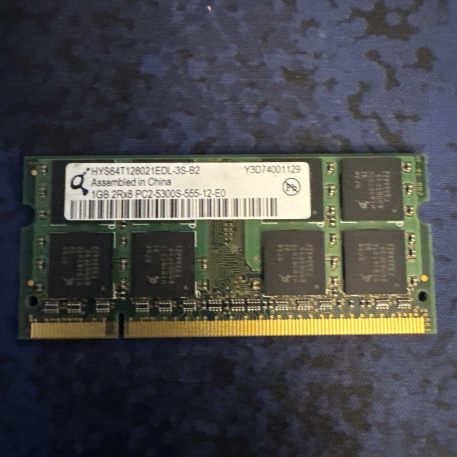 HYS64T128021EDL-3S-B2 Qimonda 1GB PC2-5300 667MHz non-ECC Unbuffered CL5 200-Pin