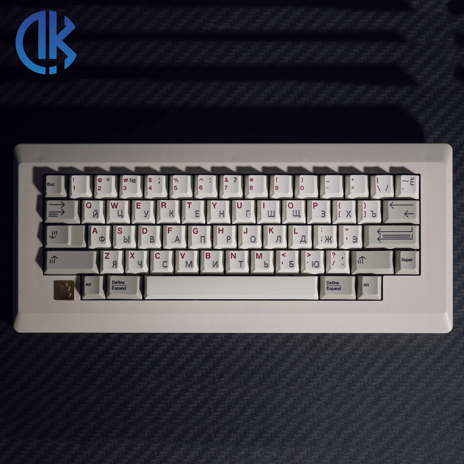 Retro Gray Cherry Profile Dye Subs PBT 6085 Keycap Set