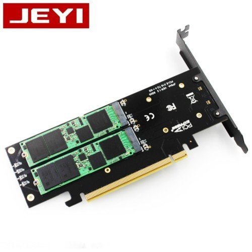 JEYI iHyper-Pro PCI-E M.2 X16 to 4X NVME Disk GEN3 RAID Card Expansion Card