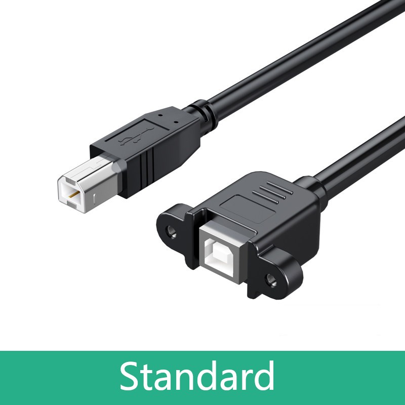 USB 2.0 Printer Cable USB-B Male to Female Extension Cable With Panel Mount